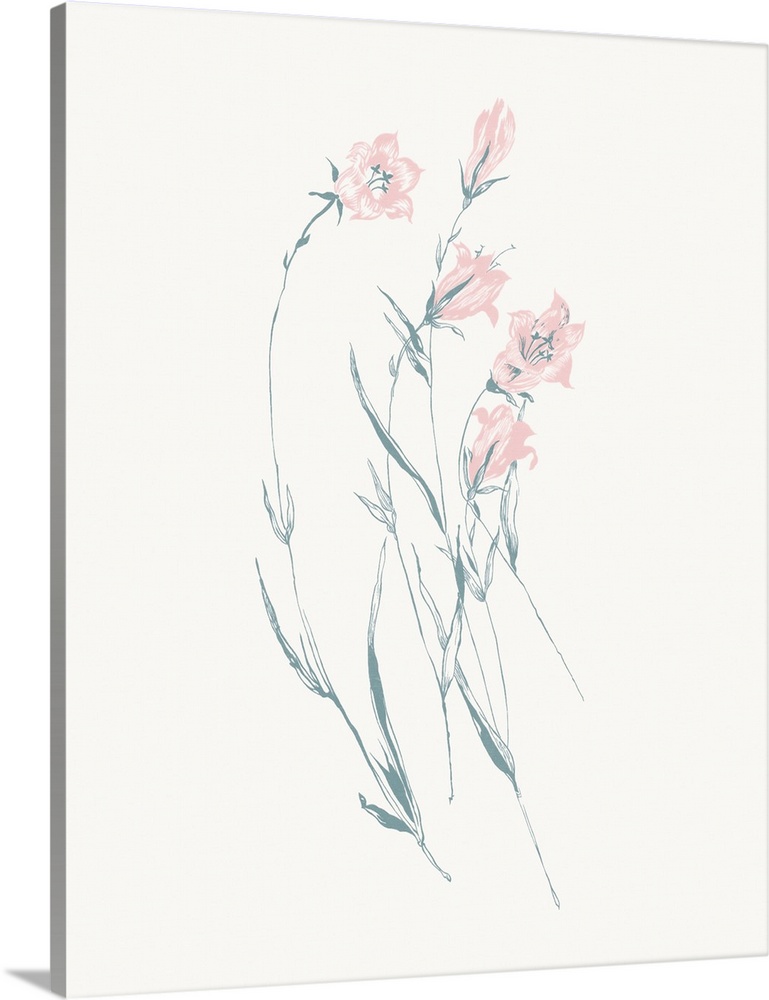 Flowers on White V Contemporary