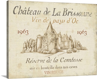 French Wine Label I Cream