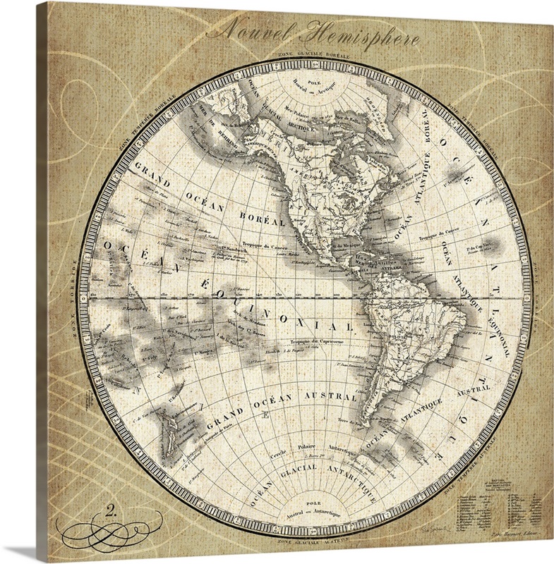French World Map III | Great Big Canvas