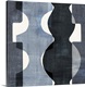 image thumbnail of A square design of geometric vertical lines in brushed colors of black and grey.