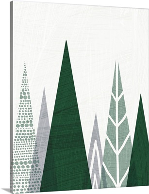 Geometric Forest II Green Gray