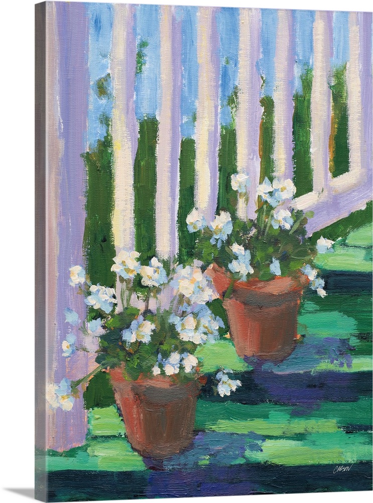 Geraniums On The Porch
