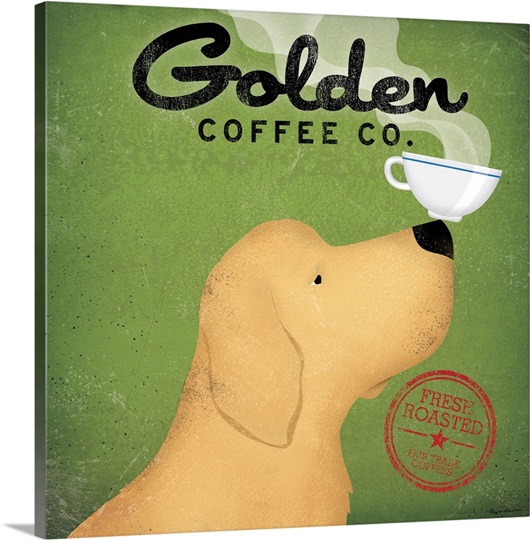 Golden Dog Coffee Co Photo Canvas Print | Great Big Canvas