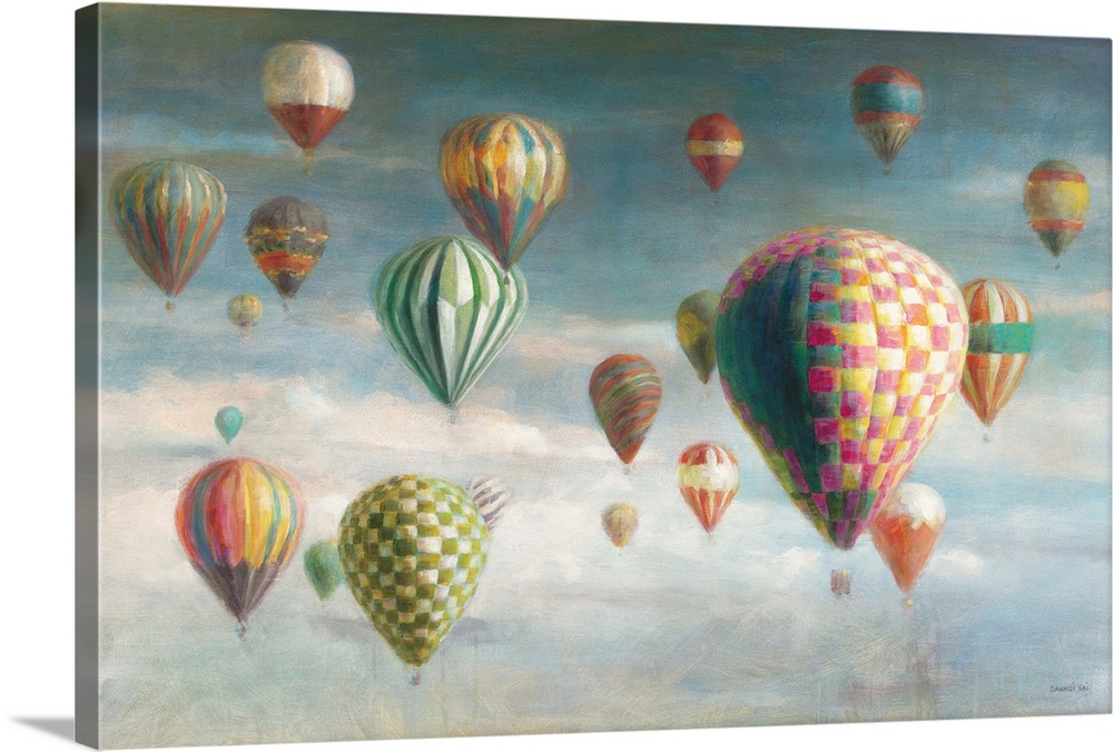 Hot Air Balloons with Pink Crop