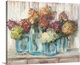 image thumbnail of Hydrangeas in Glass Jars White Wood