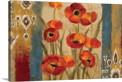 Ikat Floral Tapestry