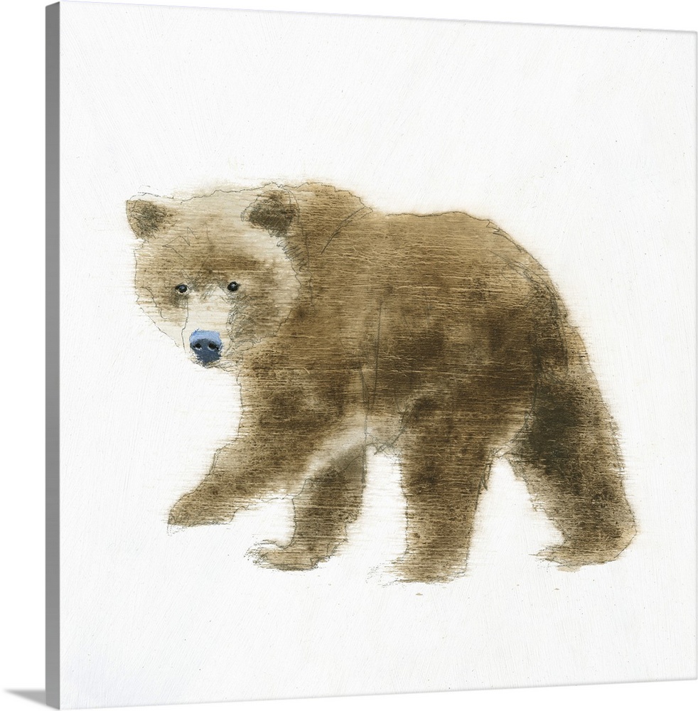 Artwork of a bear against a white background.