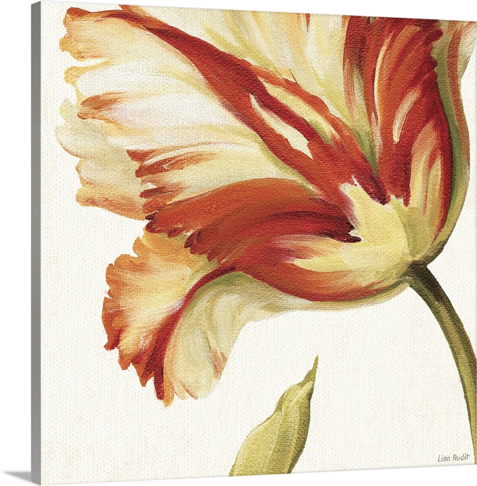 Decorative artwork perfect for the home of a largely painted warm toned flower.