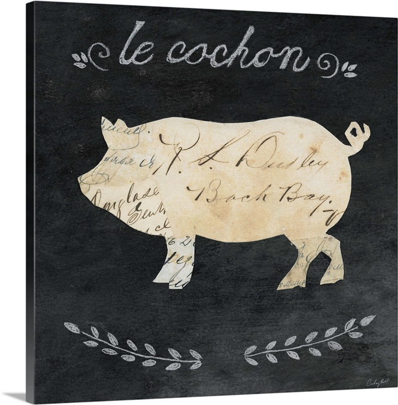 Le Cochon Cameo Square | Great Big Canvas