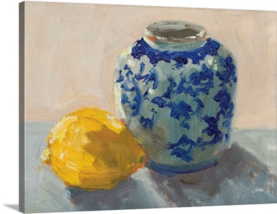 Lemon With Chinoiserie Pot
