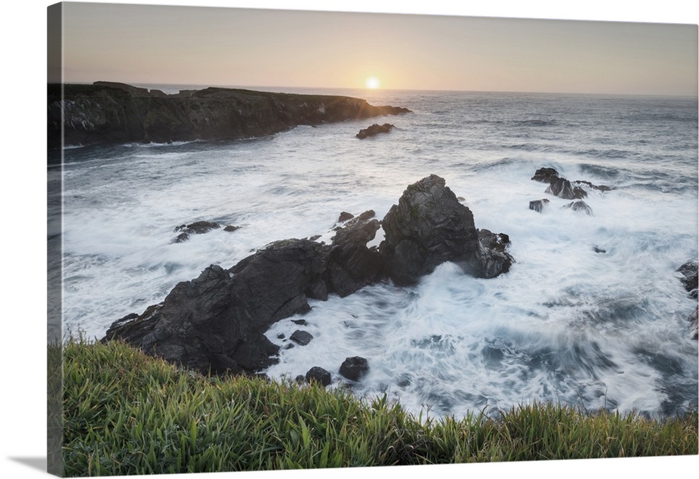 Photograph of the sunset over Mendocino Headlands, California