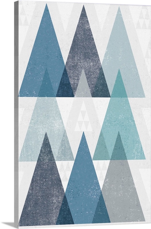 Mod Triangles IV Blue Wall Art, Canvas Prints, Framed Prints, Wall ...