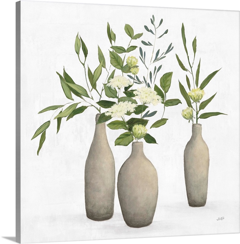 Natural Bouquet I White | Great Big Canvas