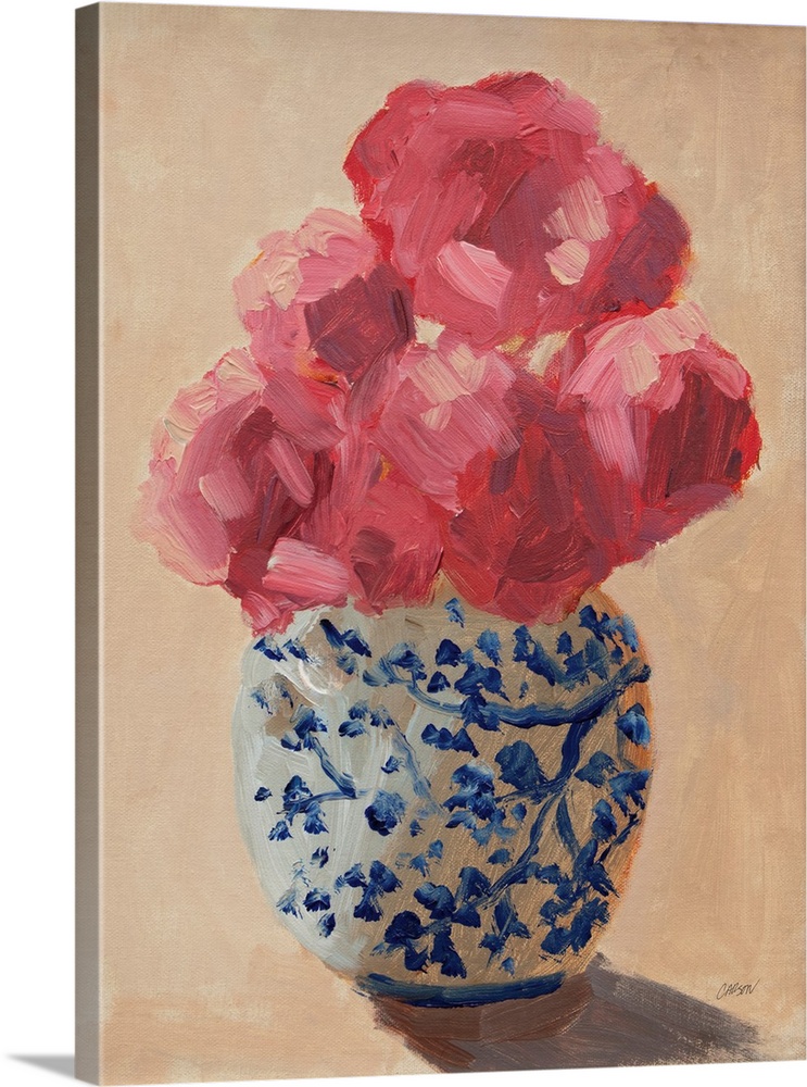 Peonies In Chinoiserie Vase