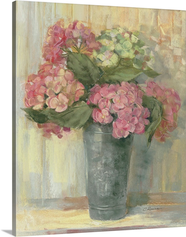 Pink Hydrangea Wall Art, Canvas Prints, Framed Prints, Wall Peels