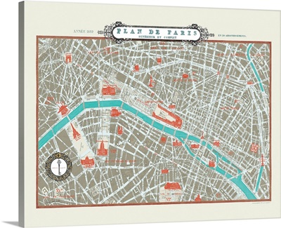 Plan de Paris Map - Version II