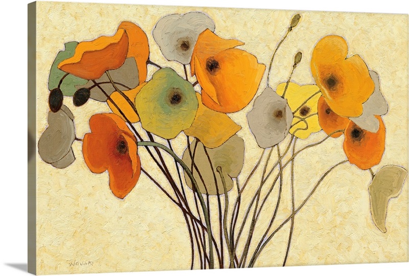 Pumpkin Poppies I | Great Big Canvas