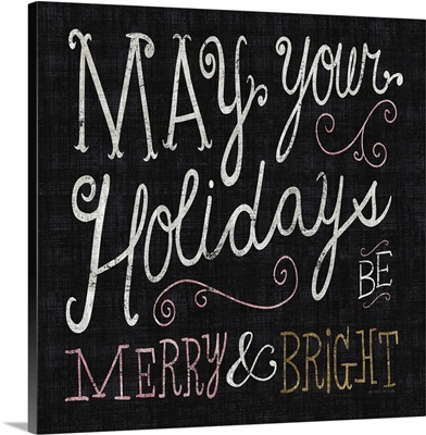 Quirky Christmas Merry and Bright Metallic