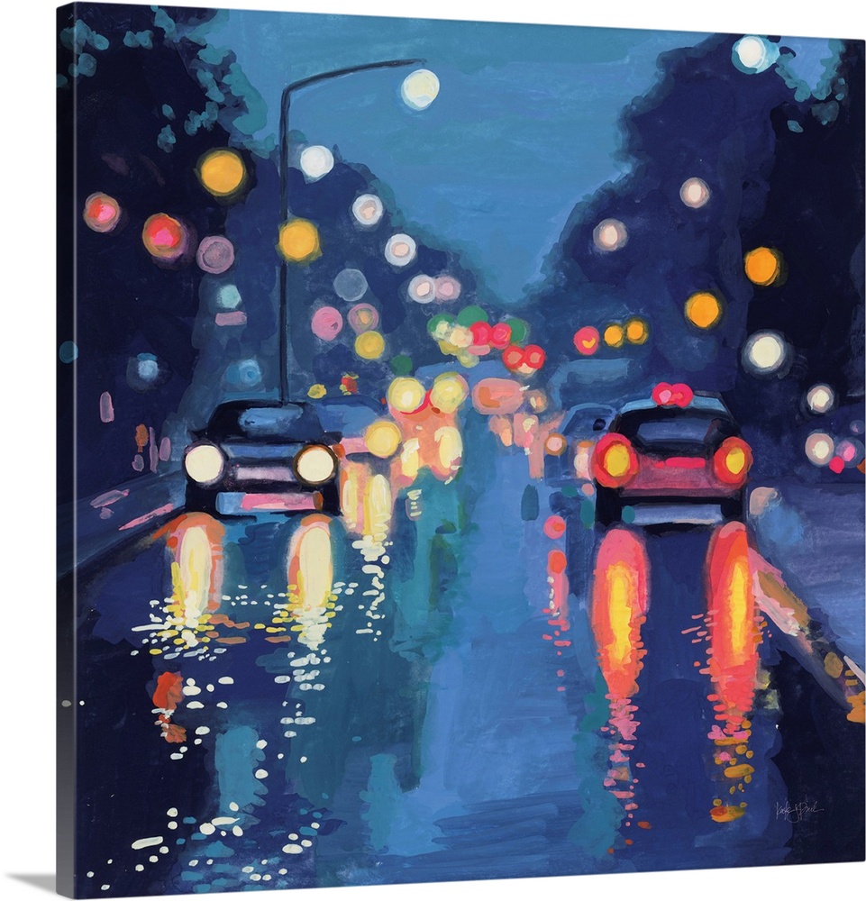 Rainy Drive In The City