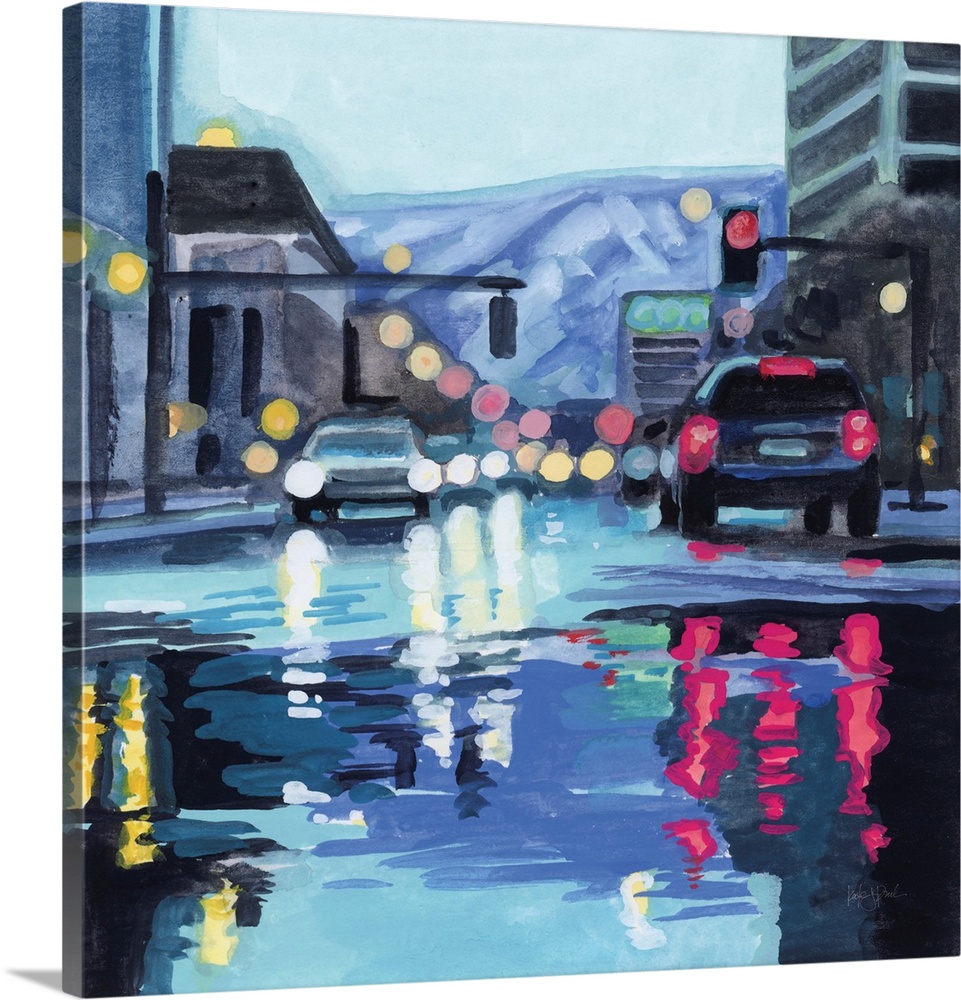 Rainy Road Late Afternoon