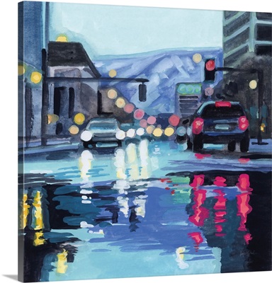 Rainy Road Late Afternoon