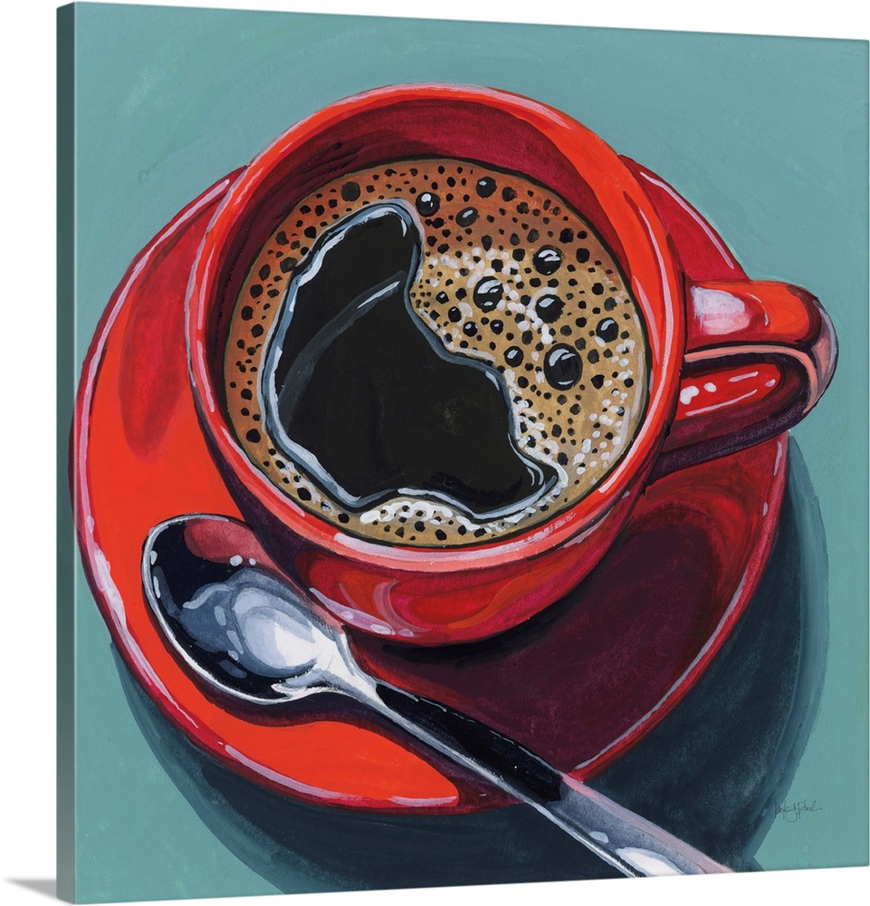 Red Cup Of Black Coffee