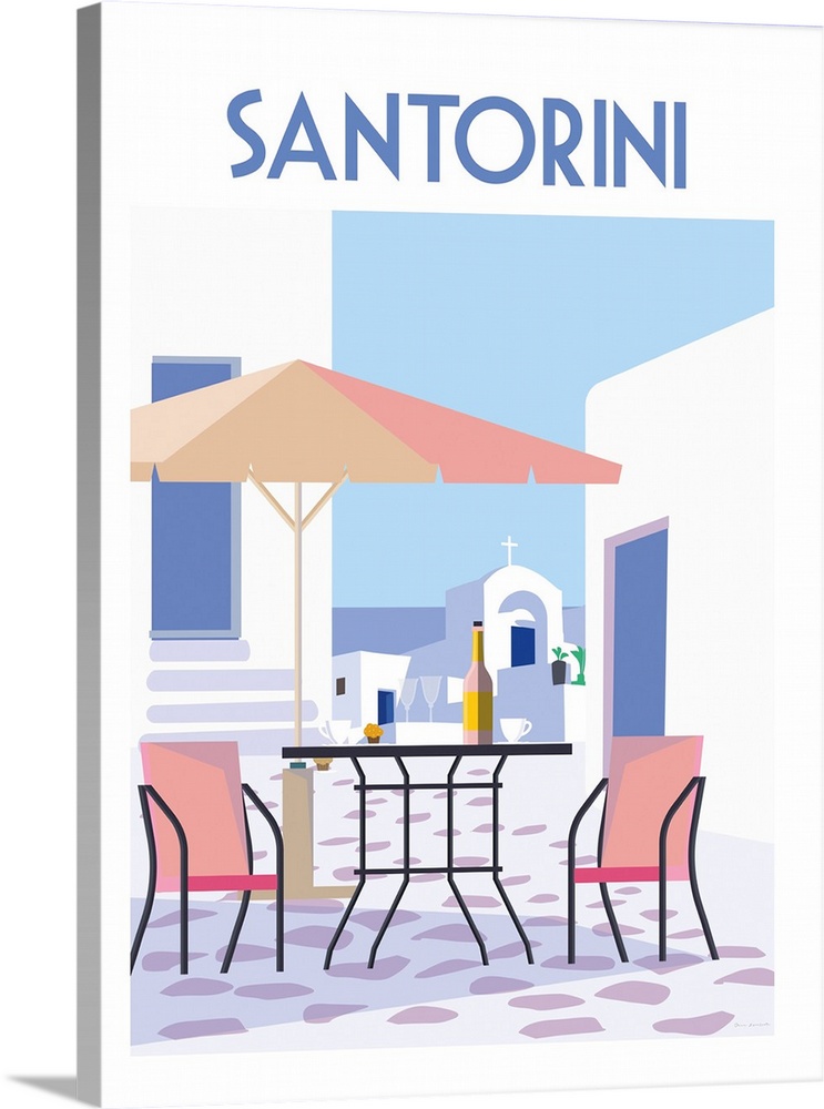 Santorini Poster I
