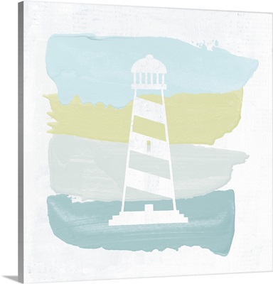 The road to the lighthouse by the sea print by Monika Jüngling