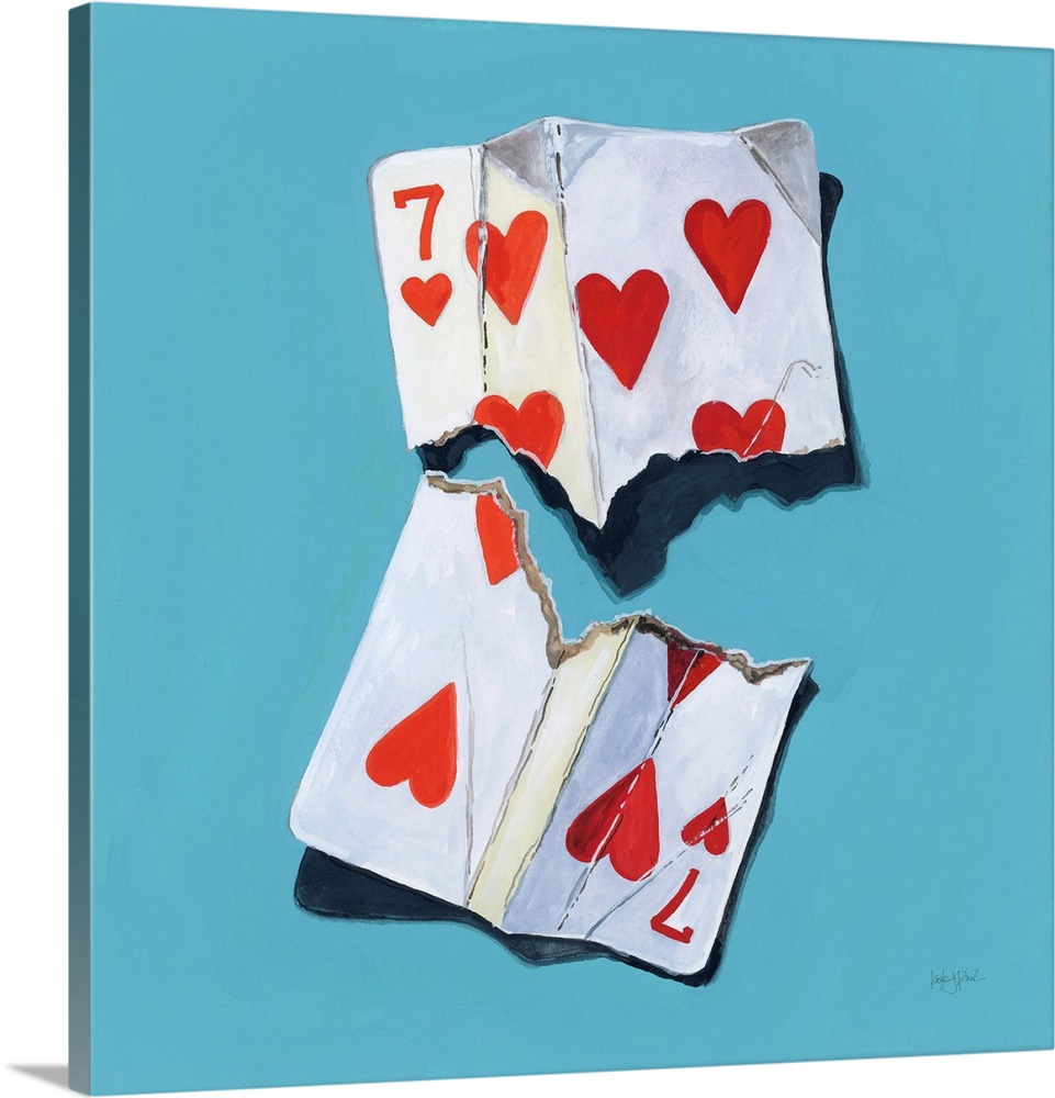 Torn Seven Of Hearts