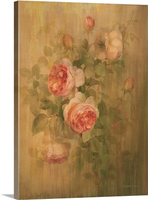 Vintage Roses On Green I