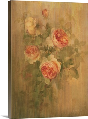 Vintage Roses On Green II