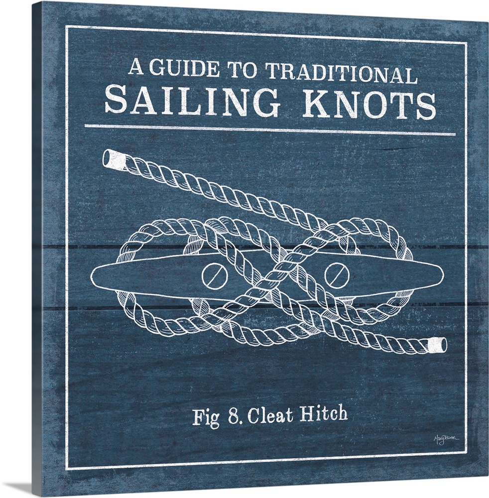 "A Guide To Traditional Sailing Knots- Fig 8. Cleat Hitch"