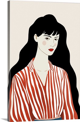 Woman In Striped Blouse I
