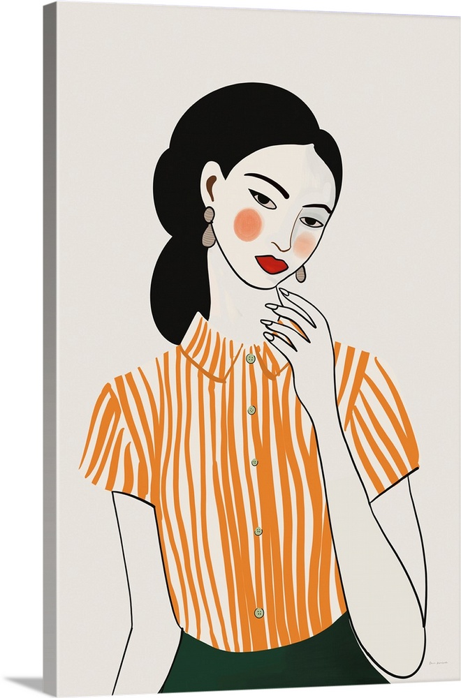 Woman In Striped Blouse II