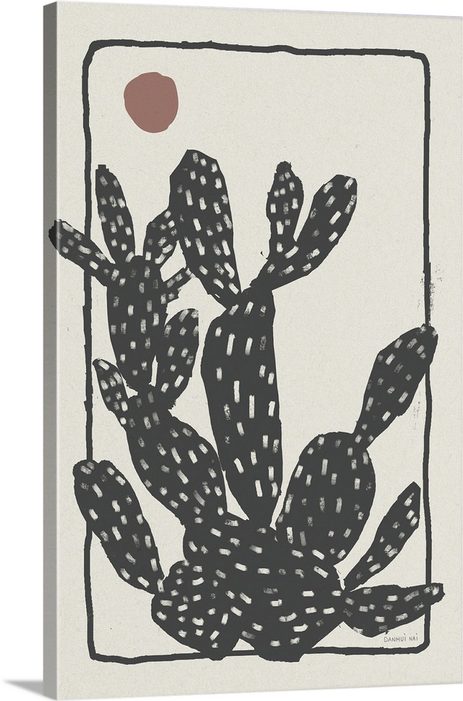 Woodcut Cactus I