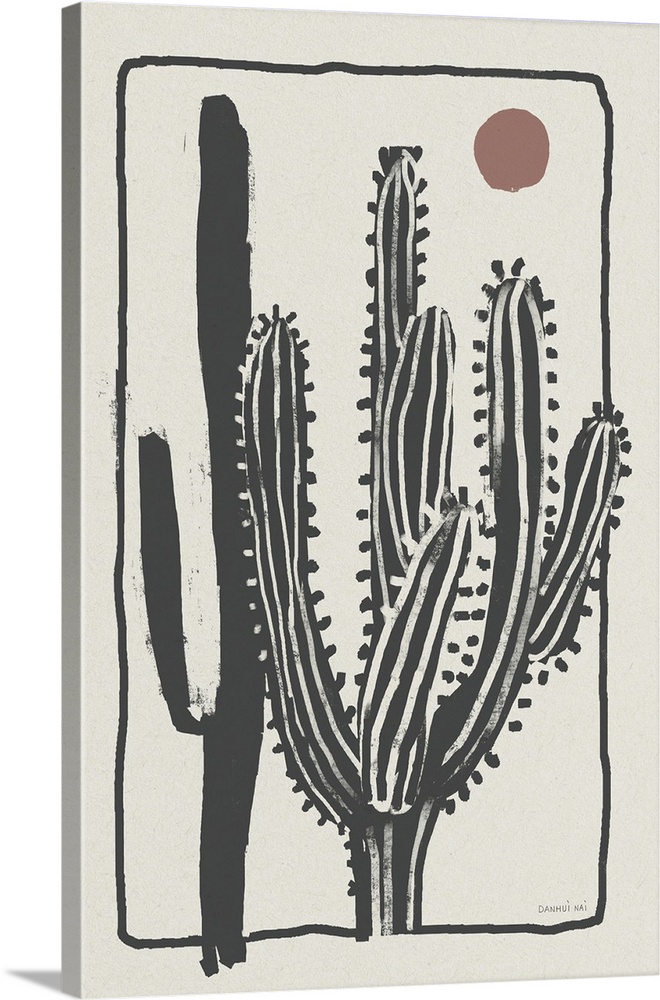 Woodcut Cactus II
