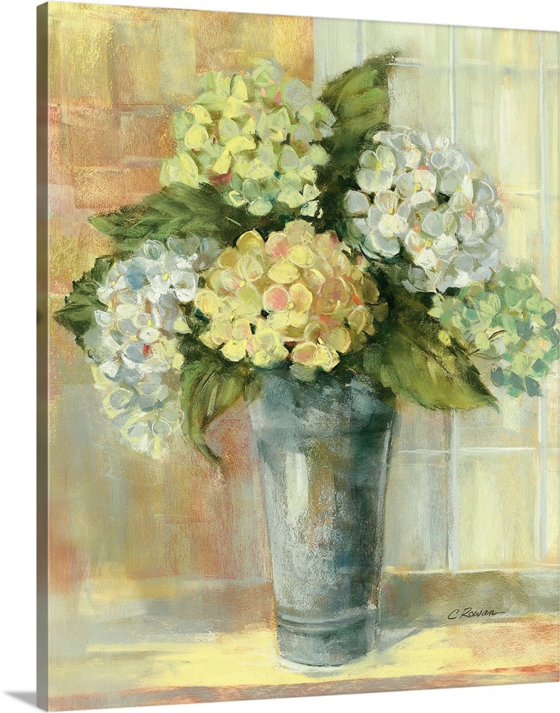 Yellow Hydrangea Wall Art, Canvas Prints, Framed Prints, Wall Peels