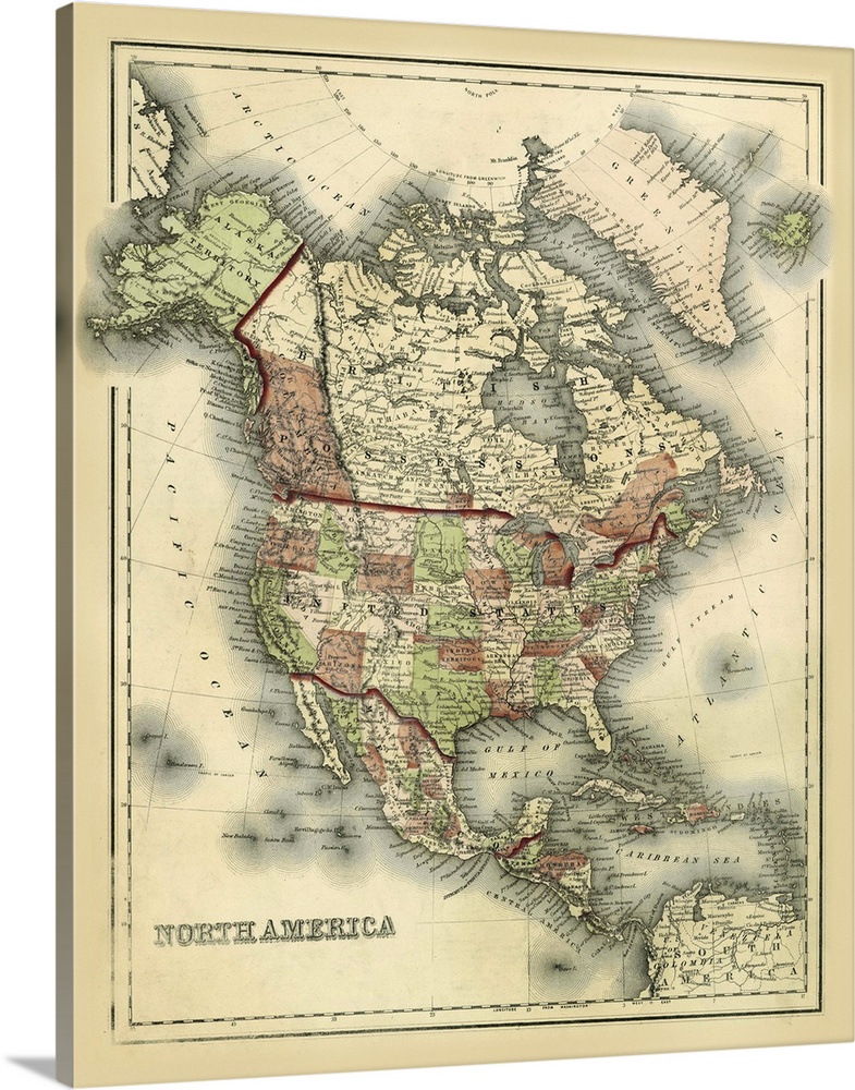 Antique Map of North America