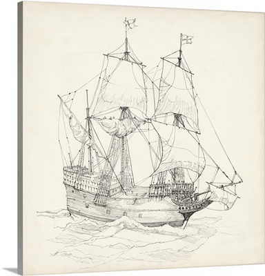 Antique Ship Sketch IV