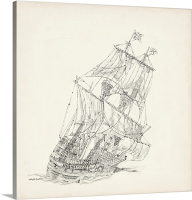Antique Ship Sketch XI