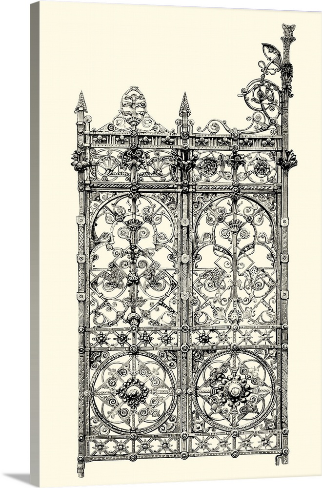 Black and White Wrought Iron Gate V