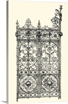 Black and White Wrought Iron Gate V