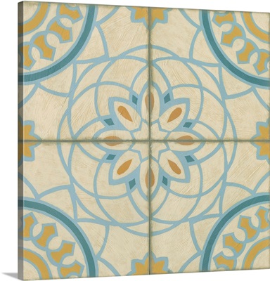 Blue and Gold Tiles IV