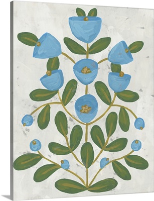 Blue Folk Blossoms II
