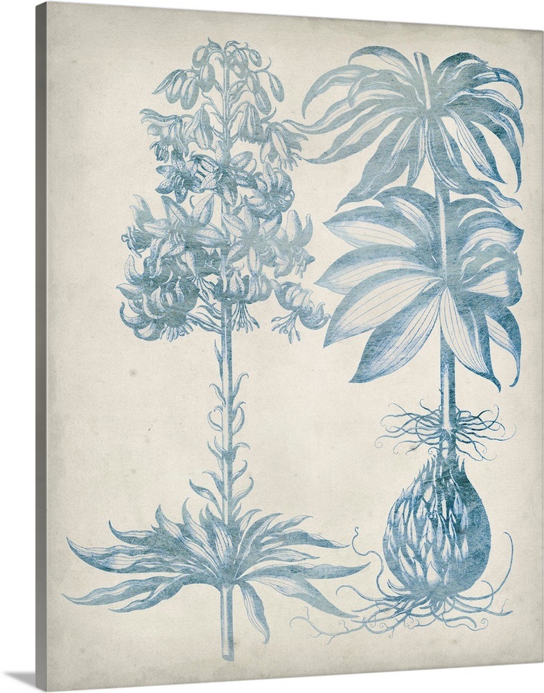 Blue Fresco Floral I Wall Art, Canvas Prints, Framed Prints, Wall Peels
