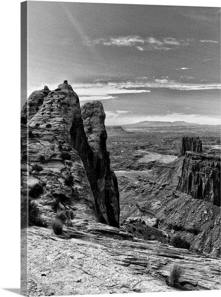 Black and white photograph of Canyonlands National Park.