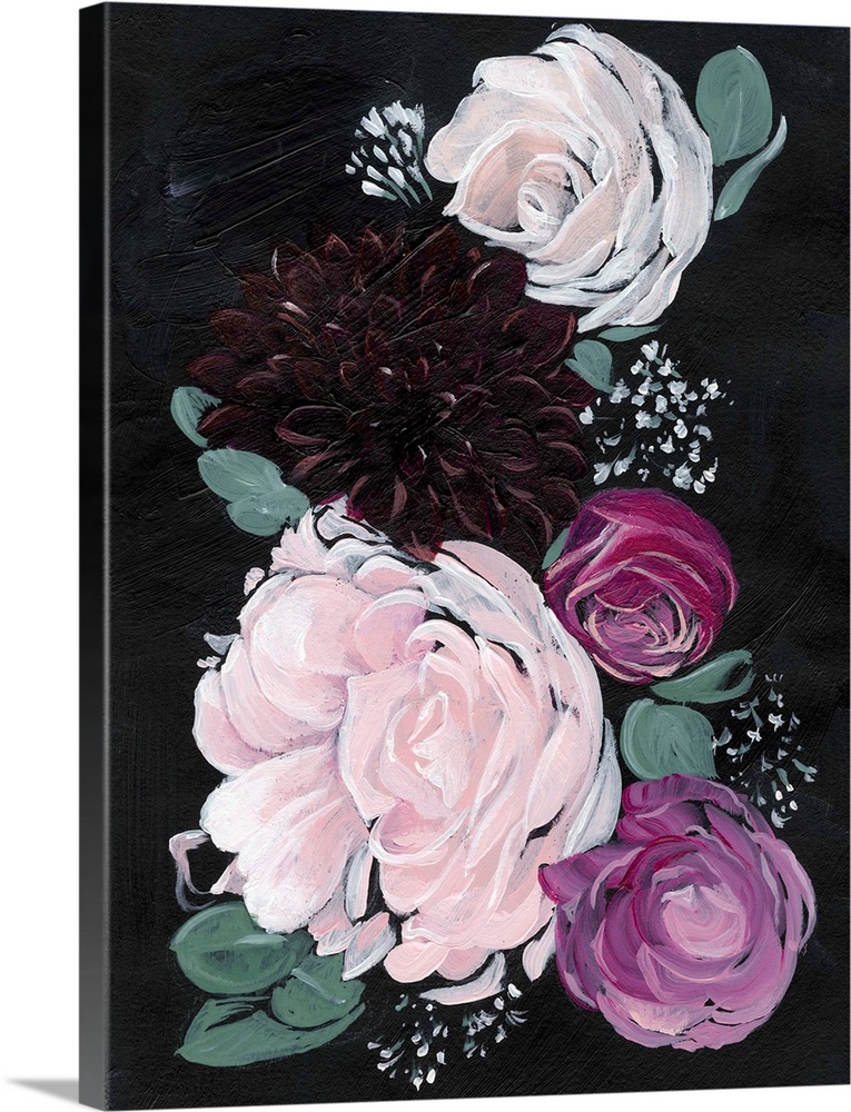 Dark and Dreamy Floral I