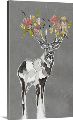 Deer and Flowers I