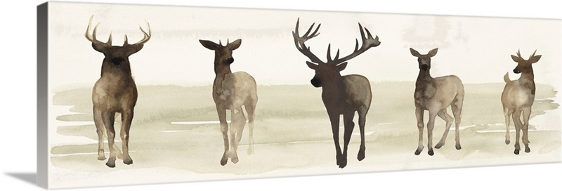 Deer Line II Wall Art, Canvas Prints, Framed Prints, Wall Peels | Great ...