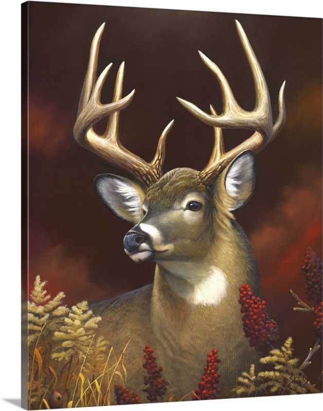 Deer Portrait Wall Art, Canvas Prints, Framed Prints, Wall Peels